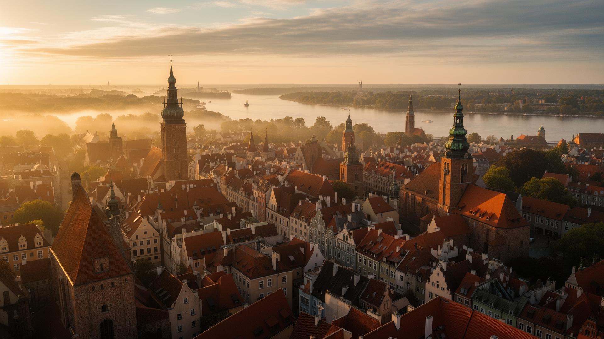 The Baltic States at golden hour